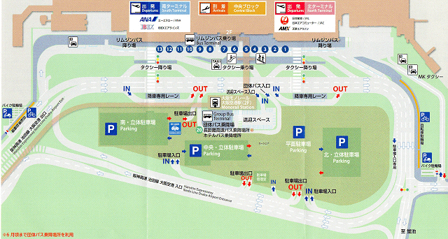 伊丹空港駐車場マップ画像