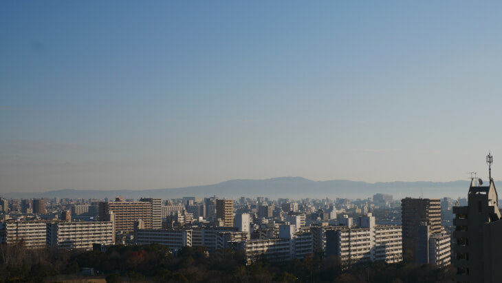 大阪ジョイテルホテル　窓からの眺め朝の画像