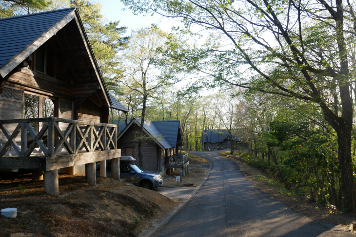 石川県健康の森ログハウスエリア画像